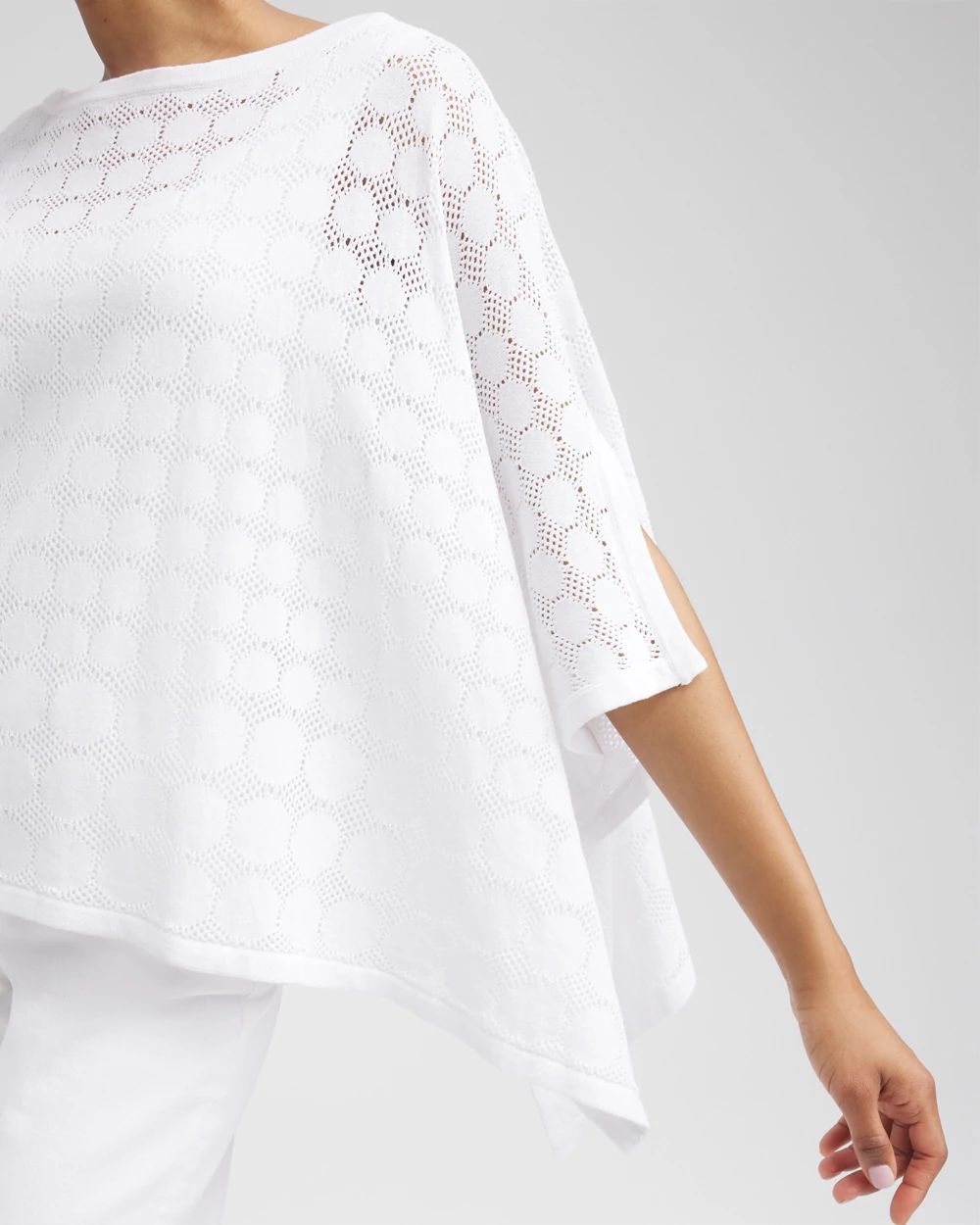 トップス CTHY HIGH-END WASHABLE WOOL BASQUE KNIT Circle Knit Poncho | Chico's
